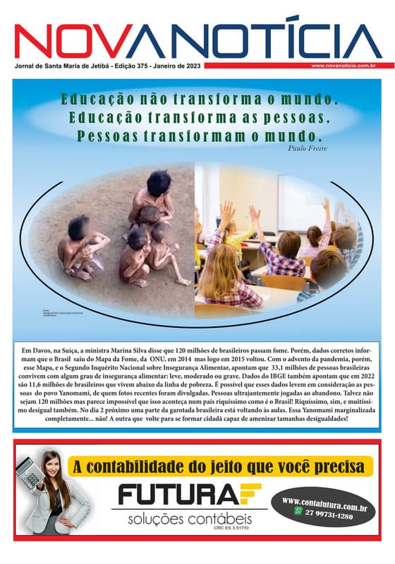 SAIU A EDIÇÃO 375 DO JORNAL NOVANOTICIA. LEIA AGORA! 